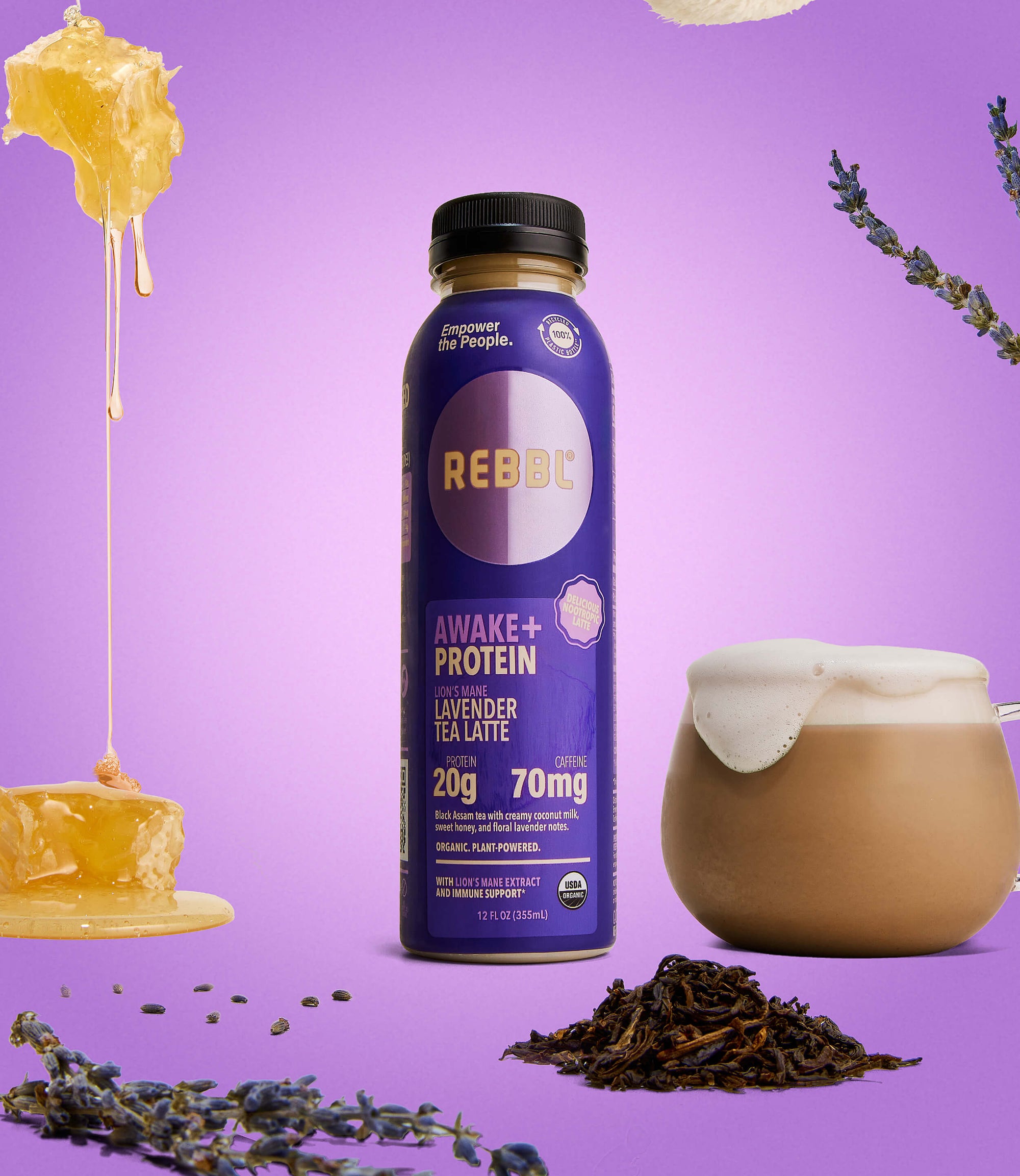 Awake+ Protein Lion's Mane Lavender Tea Latte