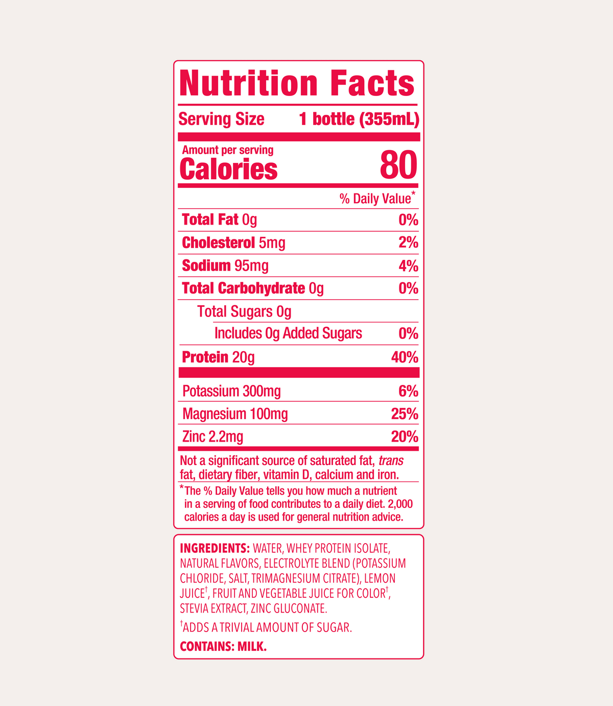 CLEAR Strawberry Watermelon 20g Whey Protein