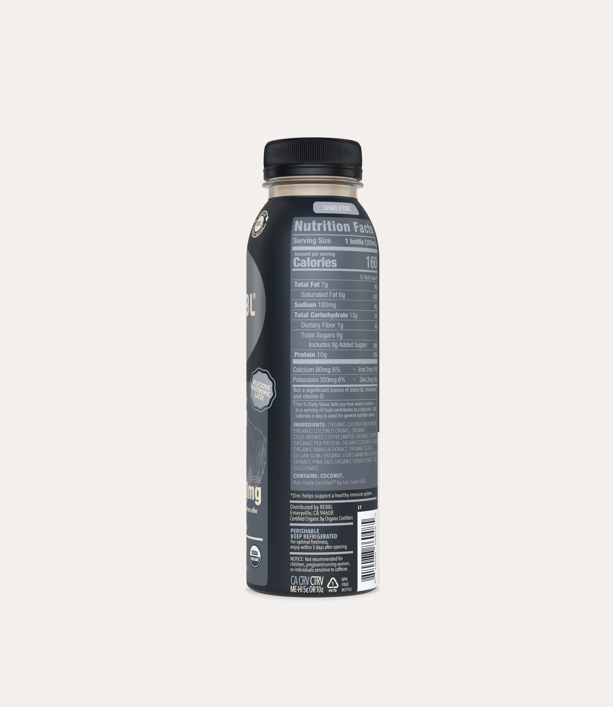 Awake+ Protein Lion’s Mane Cold Brew Latte – REBBL, Inc.