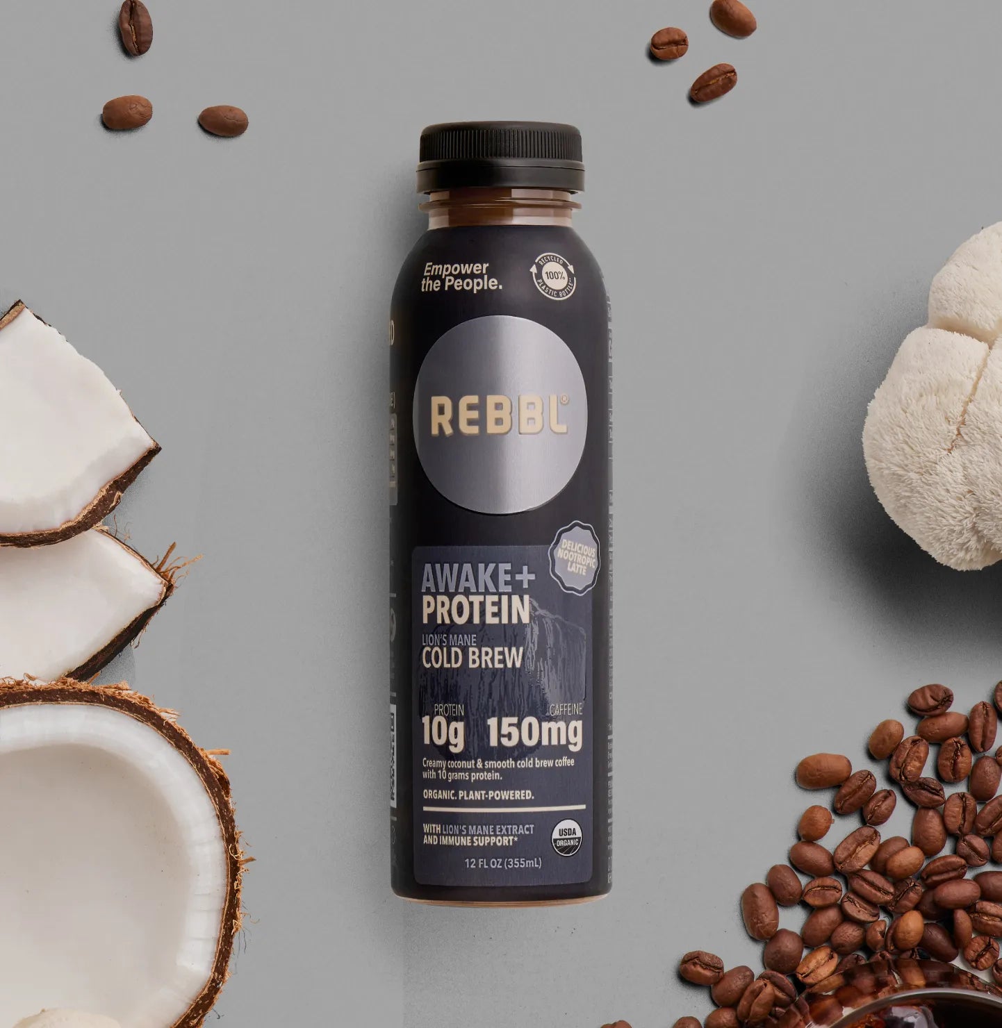 Awake+ Protein Lion’s Mane Cold Brew Latte – REBBL, Inc.